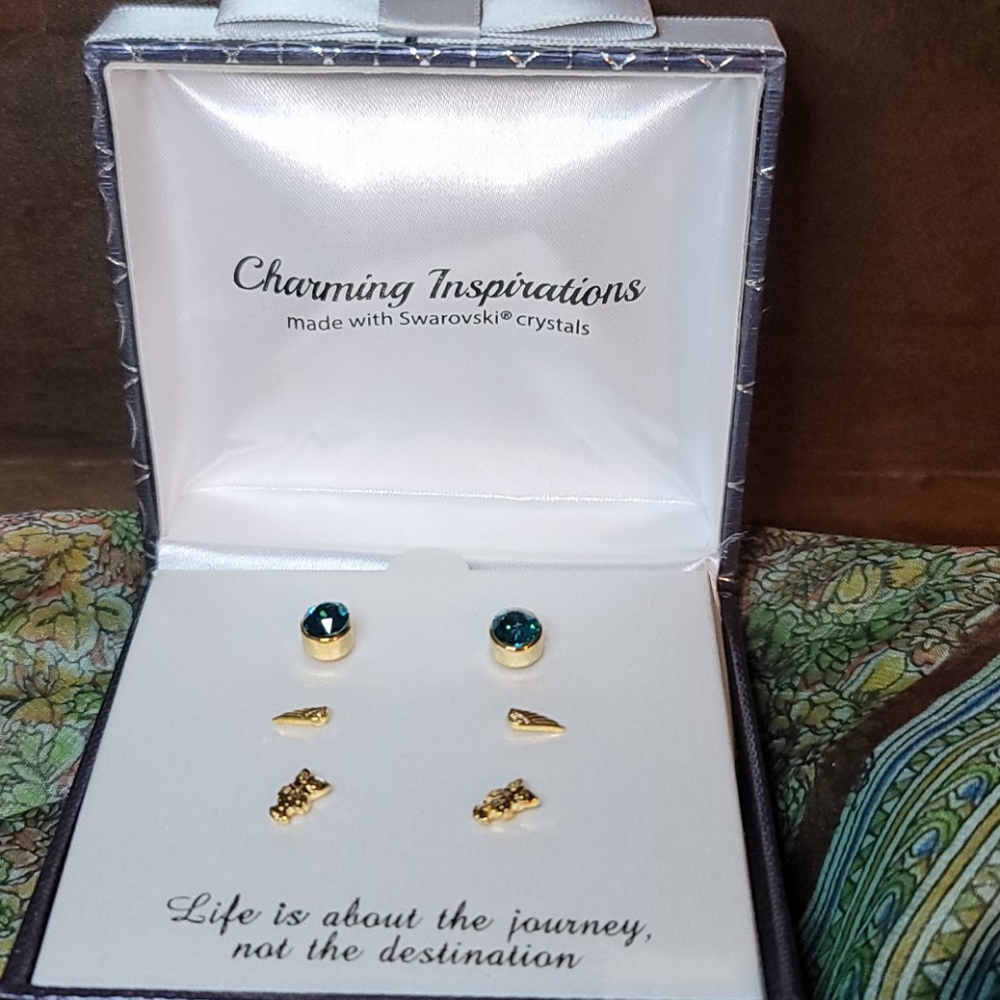 Charming Inspirations Wing & Owl Stud Earring Set